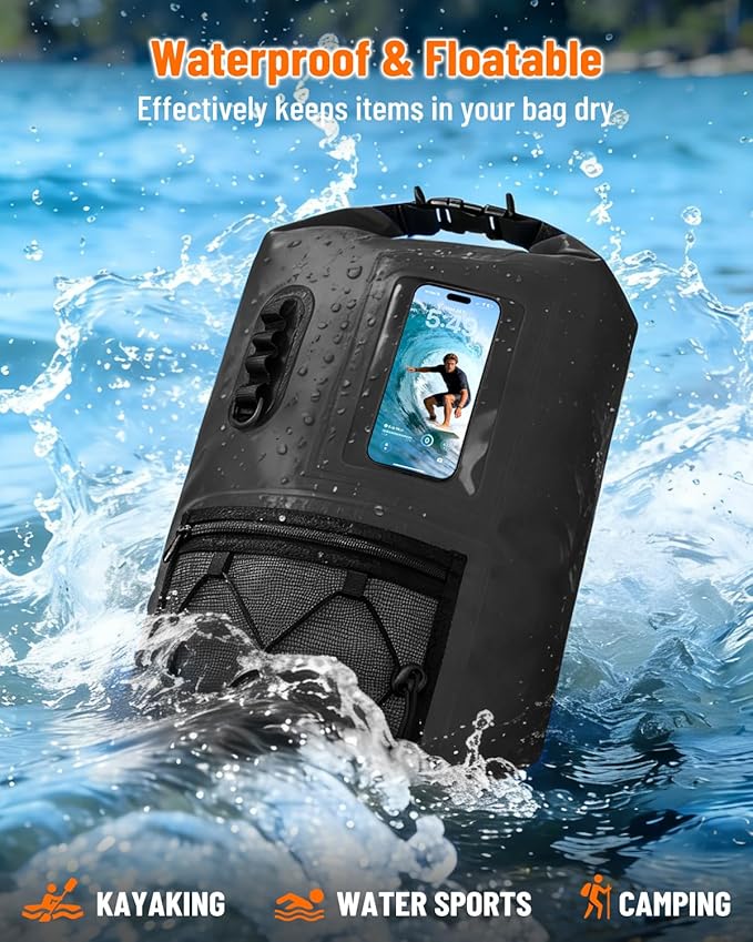 Waterproof Dry Bag 20L/30L Roll Top Waterproof Backpack with Waterproof Phone Case Heavy Duty Storage Bag for Women Men for Travel Kayaking Boating Rafting Camping Hiking &amp Beach