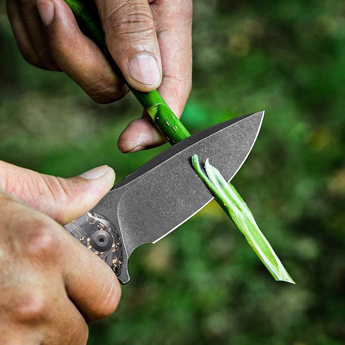 CIVIVI Folding Pocket Knife- Praxis Flipper Liner Lock Knife 3.75 Black Stonewashed Blade Reversible Clip for EDC Outdoor Use C803I