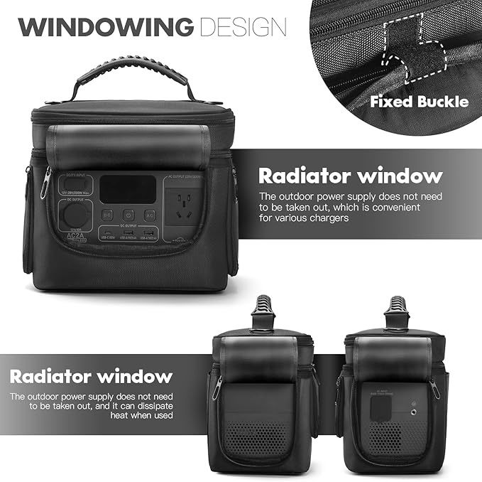 Portable Power Station Carrying Case Bag Compatible with BLUETTI AC2A Power Station Generator Protective Shoulder Bag Storage Cover