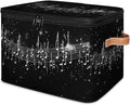 Storage Bins with Lids Jumping Notes Storage Basket Clothes Organizer with Handles Closet Storage Containers for Clothing Bedding Blanket