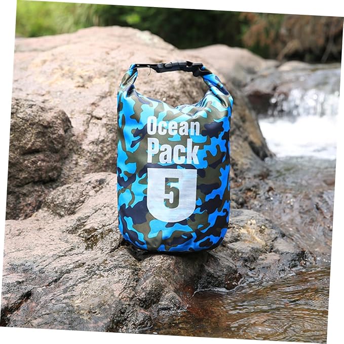 Toddmomy 3pcs Camouflage Pvc Bags for Outdoor Activities Versatile Beach Boating and Kayaking Shoulder Pack Floating Dry Bag Mixed Colors
