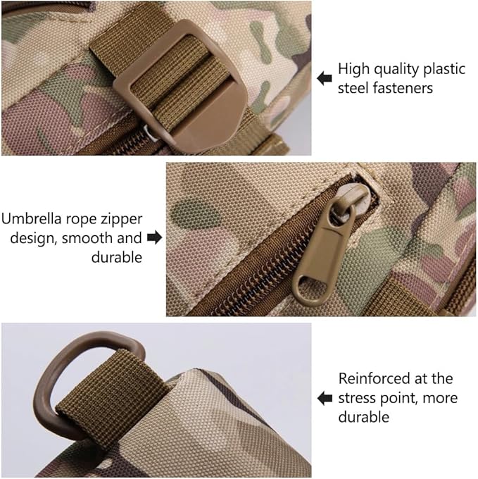Outdoor Tactical Backpack Chest Sling Bag Military Sport Bag Pack Sling Shoulder Backpack Daypack (CP Camouflage)