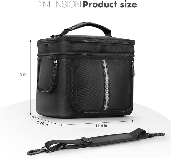 Portable Power Station Carrying Case Compatible with BLUETTI EB3A 268Wh LiFePO4 Power Station Generator Protective Shoulder Bag Storage Cover with Pocket for Camping Charging Accessories
