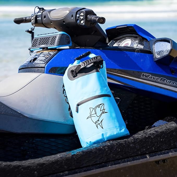 Waterproof Dry Bag Pack - Roll Top Dry Storage Bag for Kayaking Boating Paddle Boarding Beach Trips - Boating Dry Bag - Waterproof Storage Bag - Floating Dry Bag 15l (Blue)