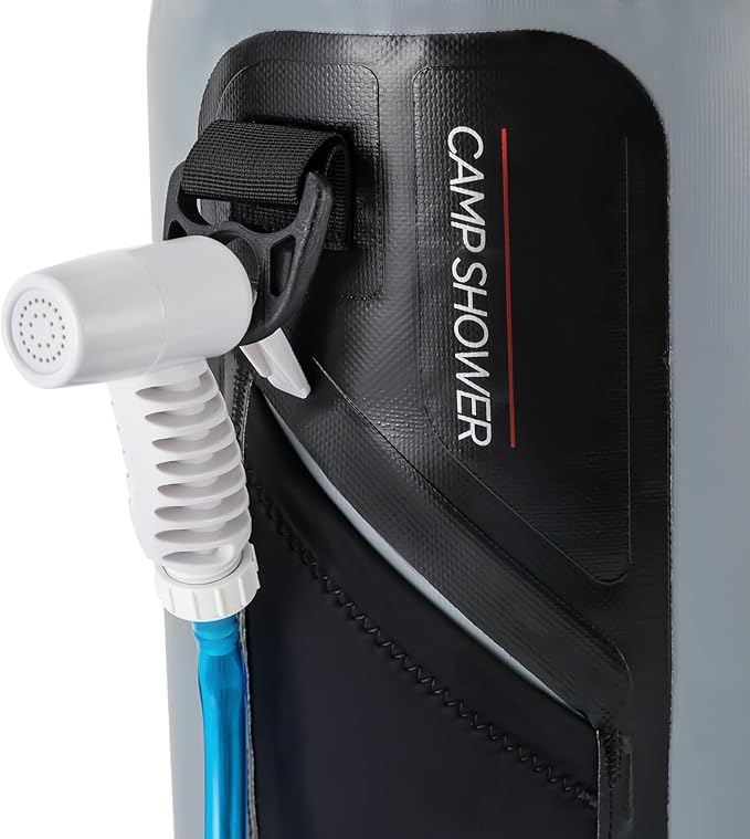 Portable Camping Shower 12L / 3gallon Solar Heating Camping Shower Portable Shower for Camping Portable Outdoor Shower Head for Camping Hiking Traveling with Camp Shower Sprayer