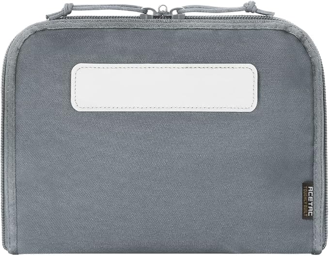 ACETAC [3-Pack Tactical Handgun Case Pistol Storage with Reflective Patch Universal CCW Holster Wrap Hook and Loop Mag Panel (Wolf Gray)