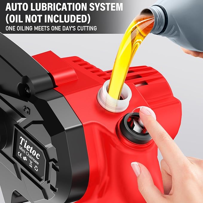 Tietoc Mini Chainsaw 6-Inch with 2 Batteries Electric Saw Stocking Stuffers Christmas Birthday Gifts Present for women mom wife Adults Cool Gadgets 2025