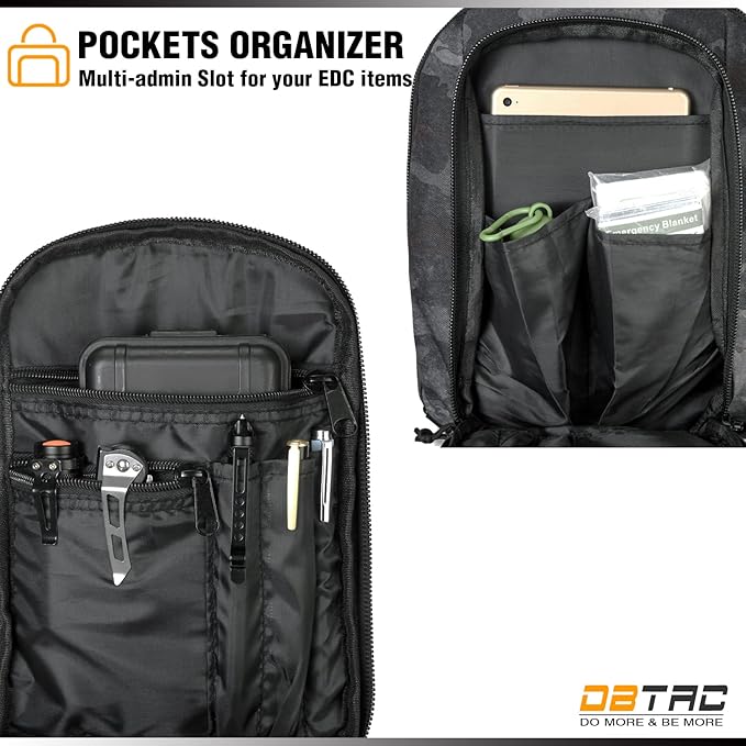 DBTAC Tactical Sling Bag | 8L Military Shoulder Chest Pack for Full Size Concealed Carry Range Travel Outdoor Sports | Range Travel Outdoor Sports Military