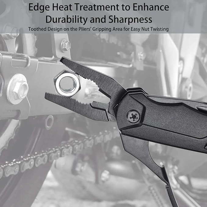 Hanboost Multi-Functional Wrench Set 12-in-1 &amp 19-in-1 EDC Pocket Tool for Outdoor Camping Cycling DIY Repairs – Compact Stainless Steel Multifunction Wrench (19-in-1)