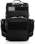 45L Military Tactical Backpacks Molle Army Assault Pack Bug Out Bag Hiking Treeking Rucksack Large Capacity Backpack Backpack(Black and white)