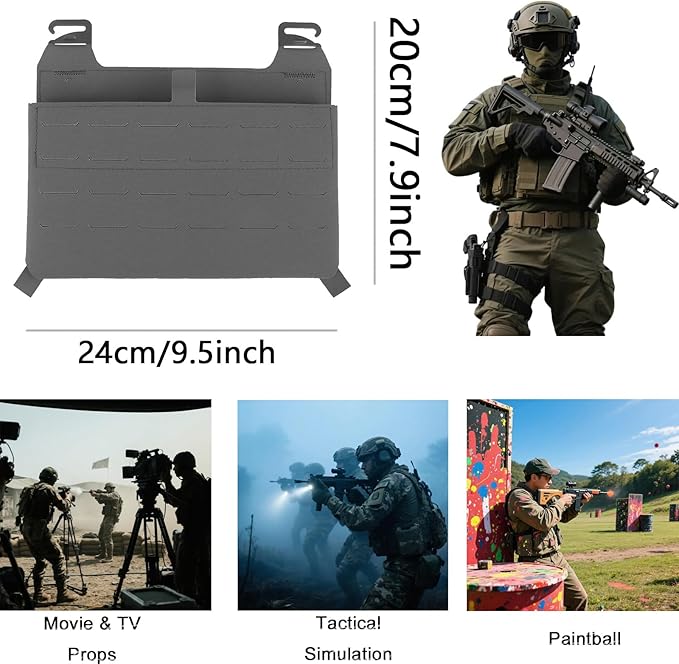 Multifunctional G Buckle Tactical Bag Mounting Plate MOLLE Abdominal Equipment Pouch Front Flap Hanging Panel Replacement Component