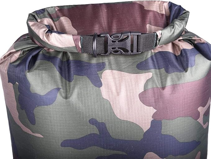 12L &amp 6L Camo Waterproof Dry Bag - Roll Top Compression Sack for Kayaking Beach Rafting Boating Hiking Camping Fishing