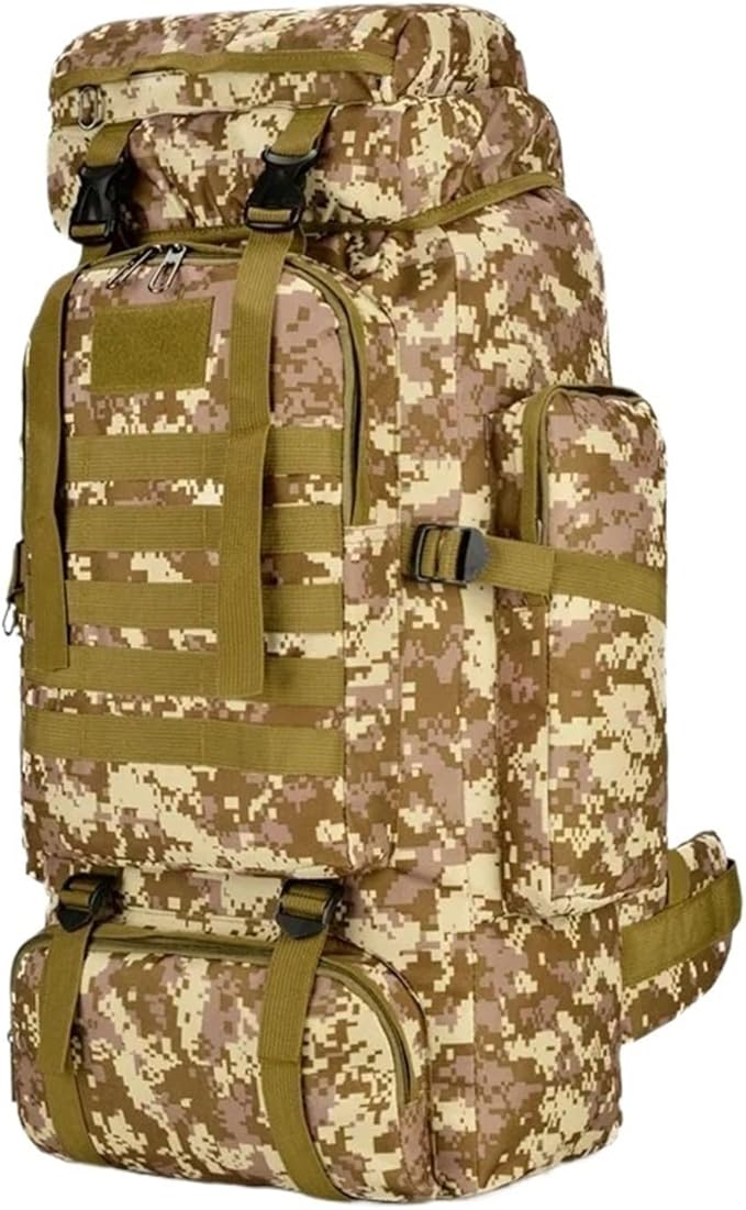 Compatible For 80L/100L Mountaineering Bag Climb Tactical Backpacks Large Backpack Outdoors Hiking(Desert Camo (80L))