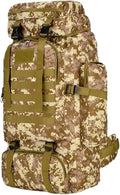 Compatible For 80L/100L Mountaineering Bag Climb Tactical Backpacks Large Backpack Outdoors Hiking(Desert Camo (80L))