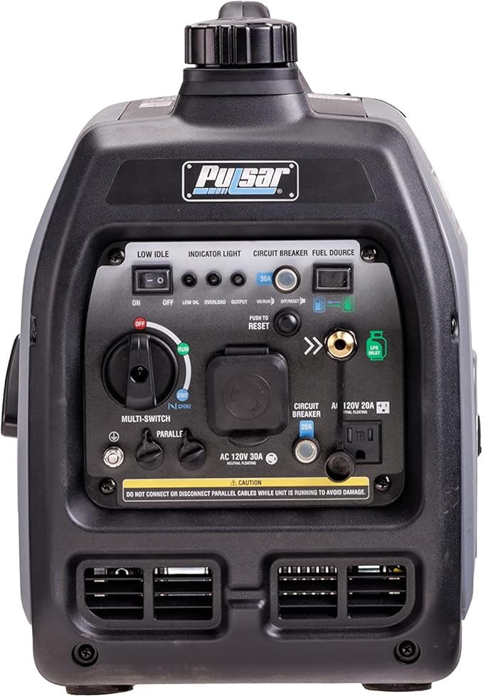 Pulsar Products GD400BN 4000W Portable super-quiet Dual Fuel &amp Parallel Capability RV-Ready CARB Compliant