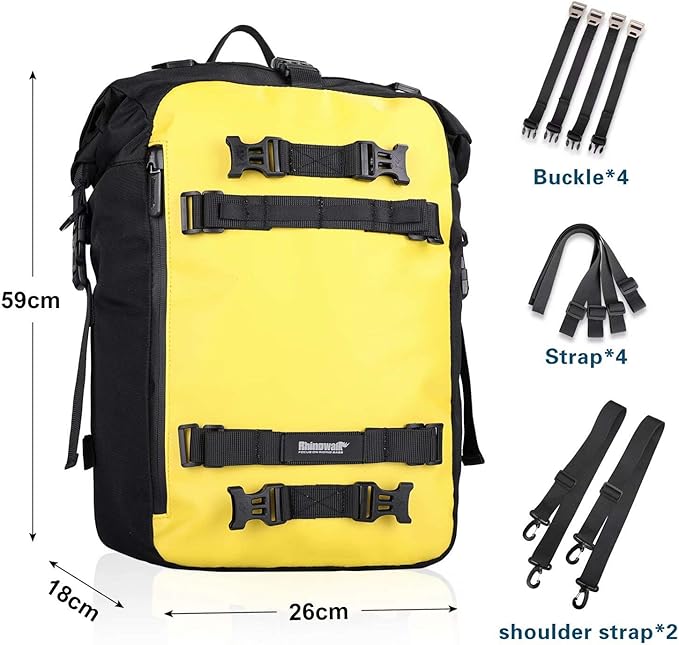 Rhinowalk Motor Pannier Bag 10/20/30L Multifunctional Waterproof Rear Rack Trunk Motorcycle Seat Bag