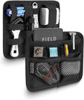 TACTICAL_GEEK TCM8 EDC Organizer Board Anti-Slip Elastic Woven Board Utility Bag Insert Panel for Small Gear Backpack Accessories with Open Pocket &amp Mesh Pocket (Black)