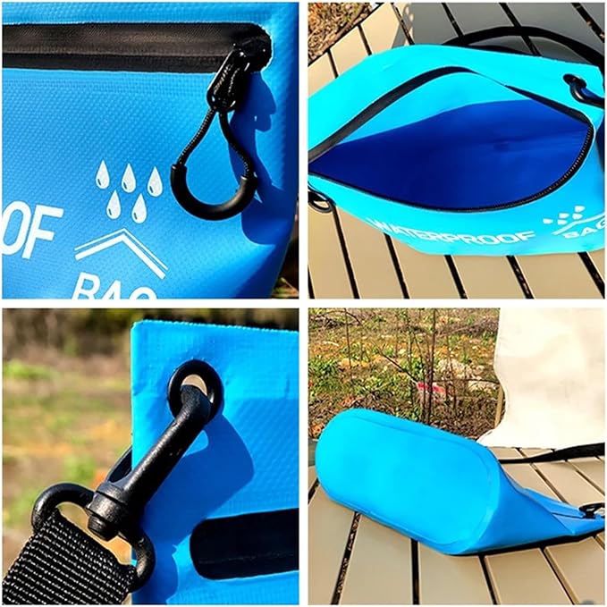 Waterproof Dry Bag Waterproof Dry Bag Handbag Minimalist Handheld Makeup Bag One Shoulder Waterproof Swimming Bag Outdoor Travel Small Toilet Bag for SwimmingBoating(White Style B)