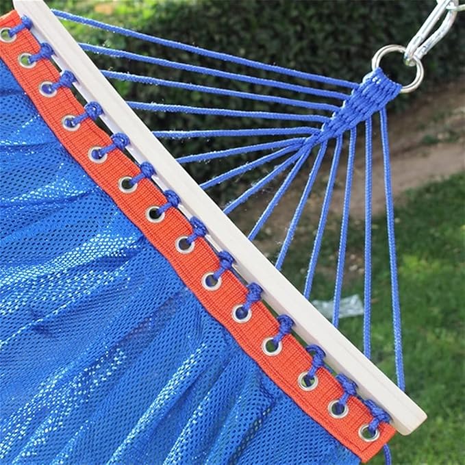 Portable Hammock Portable Double Hammock Anti-Rollover Mesh Breathable Mesh Leisure Can Withstand Weight 250kg for Backpacking Beach (Color : Green)