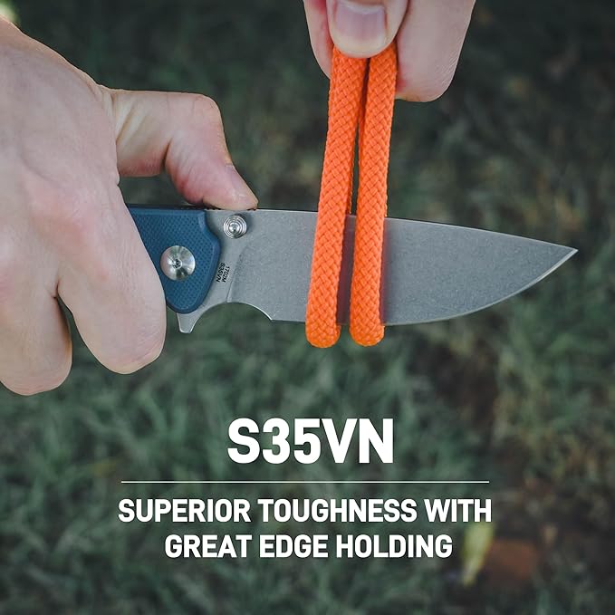 ARTISANCUTLERY Tradition V2 Pocket Knife 3.58 S35VN Steel Blade with G10 Handle for Men Women(1702M Blue)