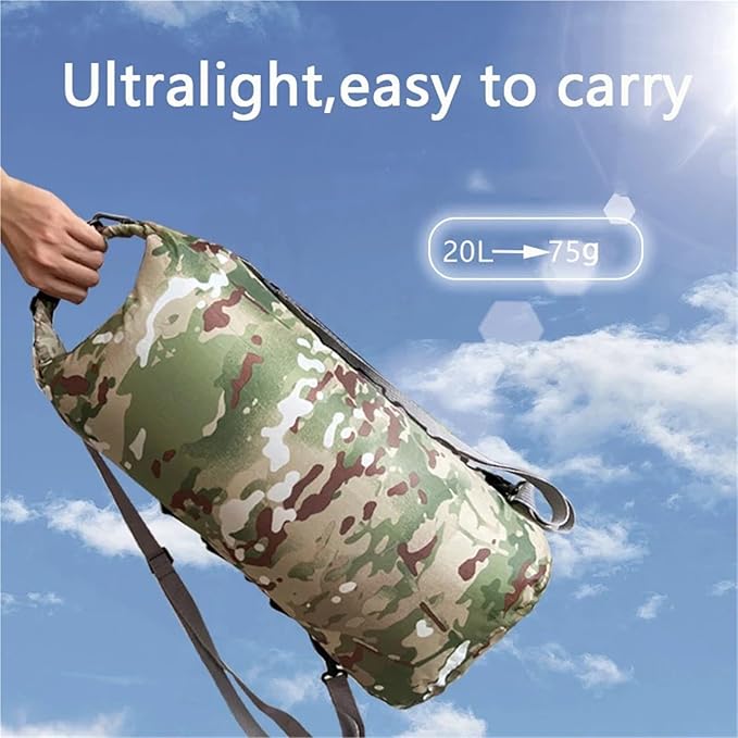 Waterproof Dry Bag Waterproof Backpack Portable Outdoor Sport Rafting Bag River Tracing Swiming Bucket Dry Bag 3L 5L 10L 20L 35L for SwimmingBoating(2 Straps)