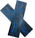 2-piece set of resin knife handle scales blanks material Black and blue patterns DIY folding knife carving decoration(130x43x6mm2PCS)