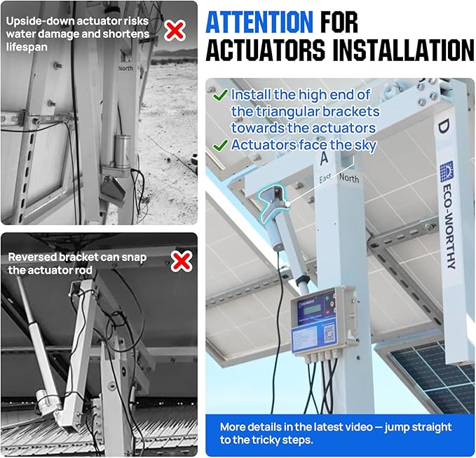ECO-WORTHY Solar Panel Dual Axis Tracking System (Expanded Version Increase 40% Power) with Tracker Controllerfor 10PCS 100W/8PCS 200W/4PCS 400WHigh Stability Multi-Angle Adjustment for Yard/Farm