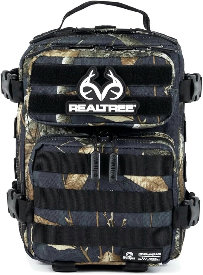 WOLFpak 9L Tactical Sling Bag |Concealed Carry CCW Backpack | Military Crossbody EDC Daypack Molle Chest Shoulder Pack for Hiking Travel Work | (Realtree Edge Black)