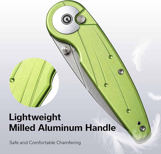 CIVIVI Starflare Pocket Knife for Men Women Button Lock Folding Knife with 3.3 Nitro-V Blade Milled Aluminum Handle Cool Knife for Everyday Carry C23052-3