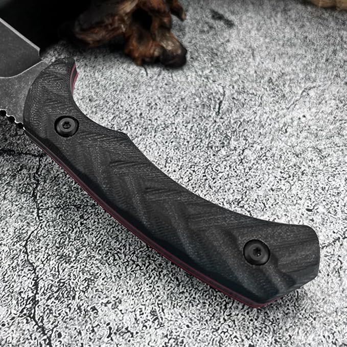 8.38 Fixed Blade Knife with Kydex Sheath D2 Steel Blade G10 Handle Outdoor Knife for Camping Hiking Fishing Survival Gift