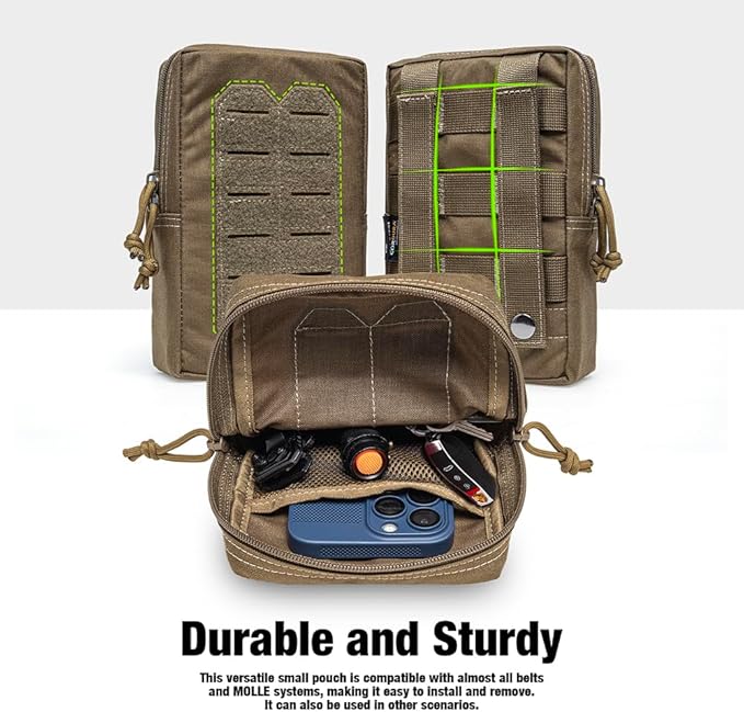 TSPRO Tactical Admin Pouch - Military EDC Utility Organizer for MOLLE Gear Tool &amp Accessories