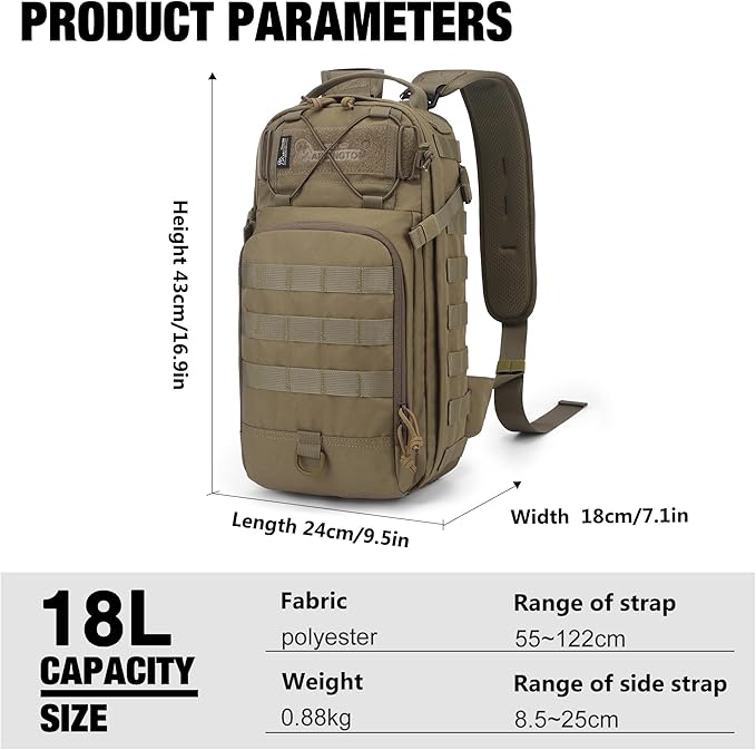 Mardingtop Small Tactical BackpackMolle Military Rucksack Daypack for Backpacking Camping Hiking Traveling18L Backpack