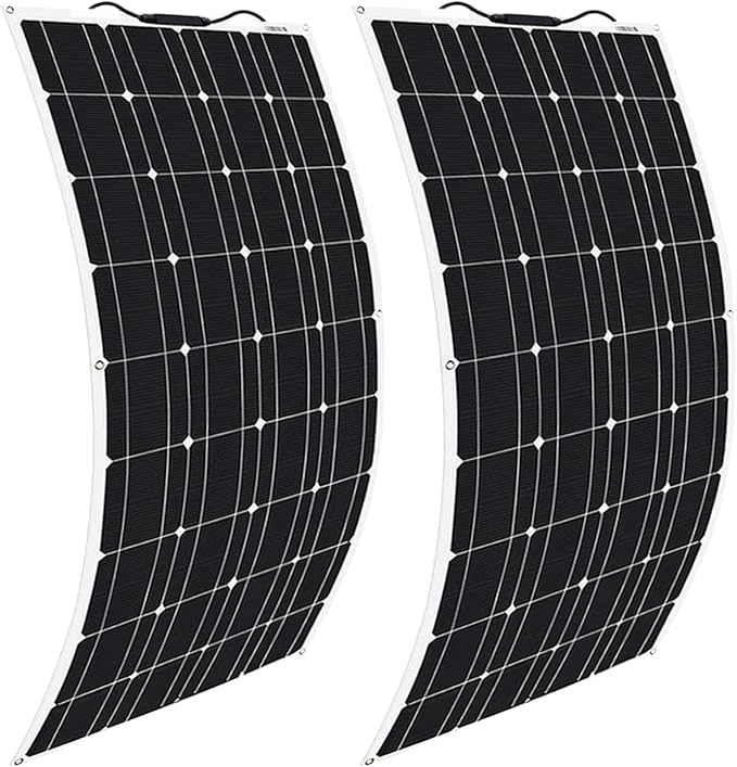 800 Watt Flexible Solar Panel for RV 2 × 400 Watt 12 Volt Solar Power Panel Kit Photovoltaic Module Monocrystalline Solar Panels for Camping Off Grid Car Battery Charging Boat
