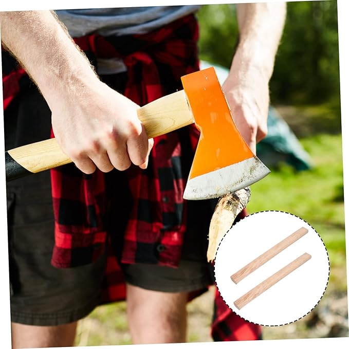NUOBESTY 2pcs Durable Wood Handle Replacement for Axes Ergonomic Design for Woodworking Splitting Chopping Comfortable and Safe Grip for Tool Restoration