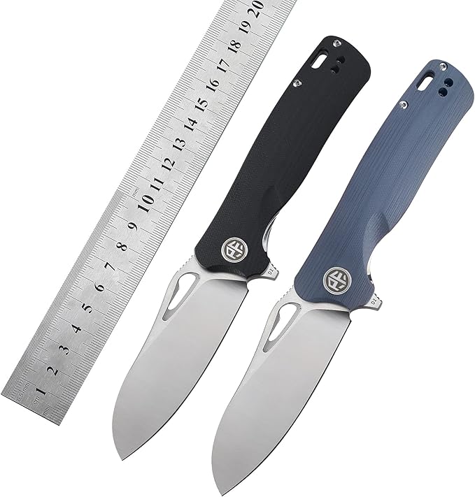 Petrified fish PF868 Bunta3.35 D2 Satin Blade146g G10 Handle Flipper Folding knife (Green G10)
