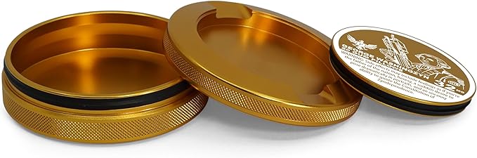 Metal Can | Metal Container for Pouches | Aluminum Used Pouch Storage Tin | Airtight O-Ring Moisture Odor Proof EDC Pocket Tin | The General Edition (Gold)