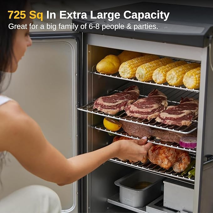 EAST OAK 30 Electric Smoker for Outdoors | Up to 6× Longer Smokes on a Single Load | Side Chip Loader for Uninterrupted Smoking | Bigger Batches with 725 sq in Cooking Area