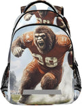 AIXIWAWA American Football Gorilla Travel Backpack for Women Men Laptop Backpack Casual Daypacks with Padded Straps and Back 11.6×4.9×16.7 IN