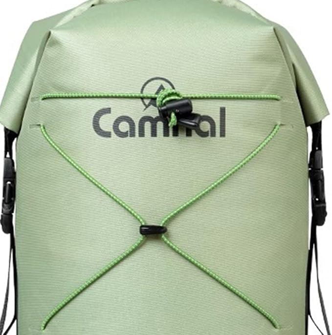 20L Waterproof Dry Backpack with Wet Dry Separation for Kayaking Boating Camping Hiking Snorkeling Outdoor Activities- Green