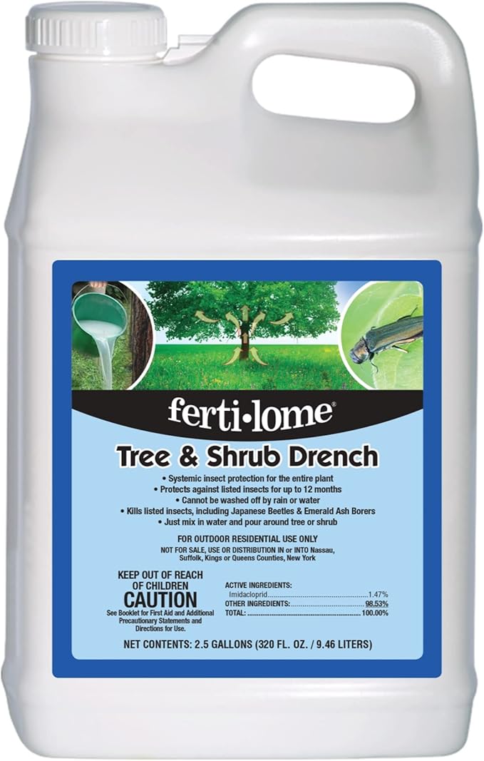 Fertilome 10208 2.5 Gal Tree &amp Shrub Insect Drench and Fertilome 11206 32 oz Tree &amp Shrub Drench Bundle