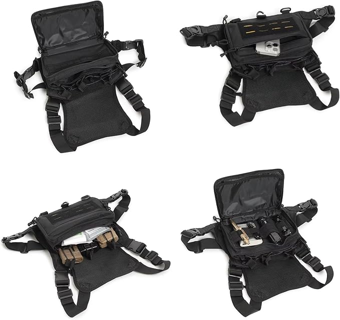 Tactical Chest Pack EDC Chest Bag Utility Molle Chest Rig Fishing Chest Pouch for Daily Life Cycling Camping Hiking
