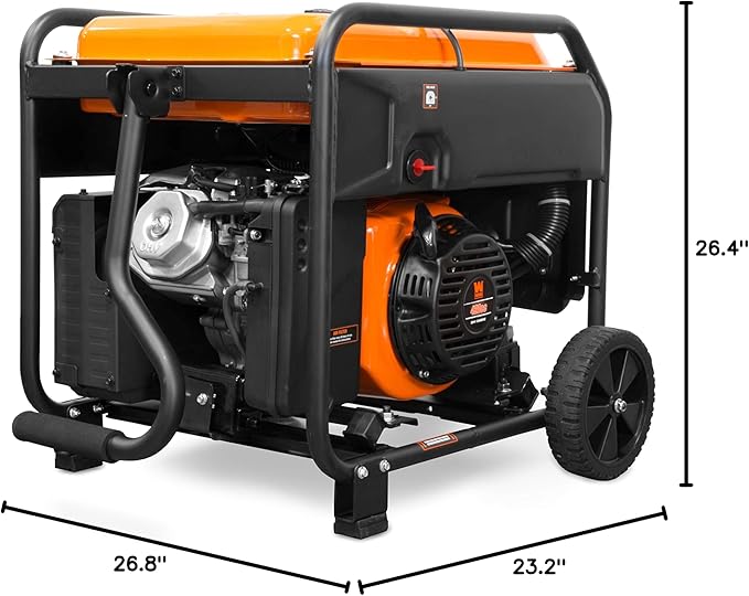 WEN GN875i RV/Transfer-Switch-Ready 8750-Watt Electric Start Open Frame Inverter Generator Black