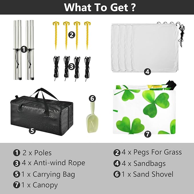 Beach Canopy with Windproof Ropes &amp Sandbags Beach Tent Sun Shade Sun Shelter for Camping Trips Fishing Backyard Fun or Picnics Flower