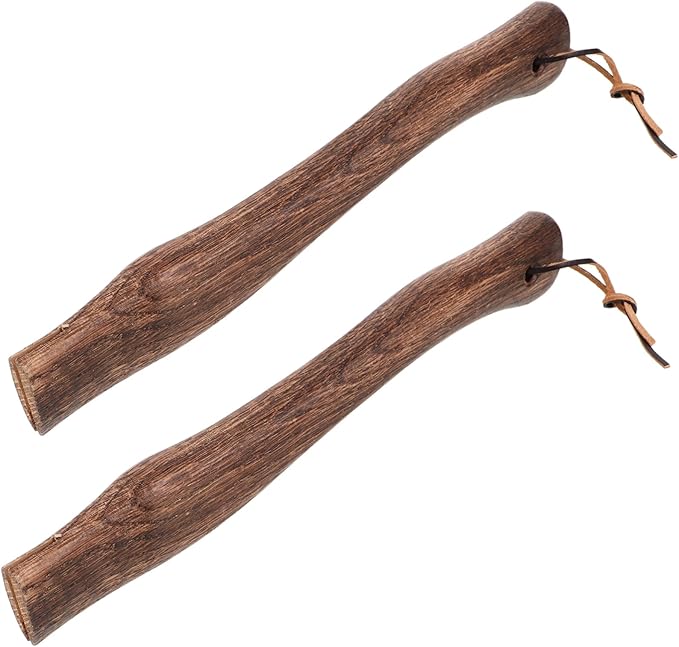 Levemolo 2pcs Wooden Handle Replacement for Axes Ergonomic Slip Design for Enhanced Control Durable Construction for Camp Axe Repair Comfortable Grip for Precision Use