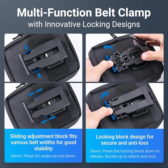NEXTORCH Tactical Pouch Multipurpose Waist Bag Tactical Holster Military Waist Belt Bag with Zipper