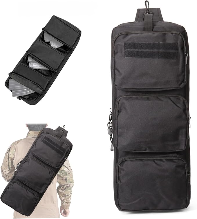 Rifle Backpack Foldable Rifle Bag Portable Zipper Sling Bag for Men Lightweight Nylon Backpack with Adjustable Strap Army for Outdoor Hunting