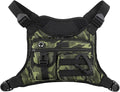 DEYACE Chest Bag For Men Tactical Inspired Sports Utility Chest Pack EDC Pouch Bag With Built-In Phone Holder for Workouts Running Cycling Green
