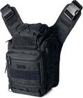 Tactical Backpack for MenMilitary Sport Bag Pack Sling Shoulder Backpack Tactical Crossbody Bag EDC Molle Assault Range Bag Chest Pack for Hiking Camping Outdoor - Black