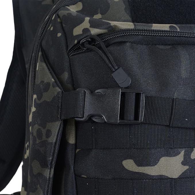 45L Waterproof Fishing Hunting Backpack Outdoor Military Rucksacks Tactical Sports Camping Hiking Trekking Bags (Camo black)