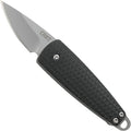 CRKT Dually Folding Carry Knife: Plain Edge Folder with Slip Joint - Everyday Carry Folded Knife Black Glass Reinforced Nylon Handle with Lanyard Hole Bottle Opener 7086